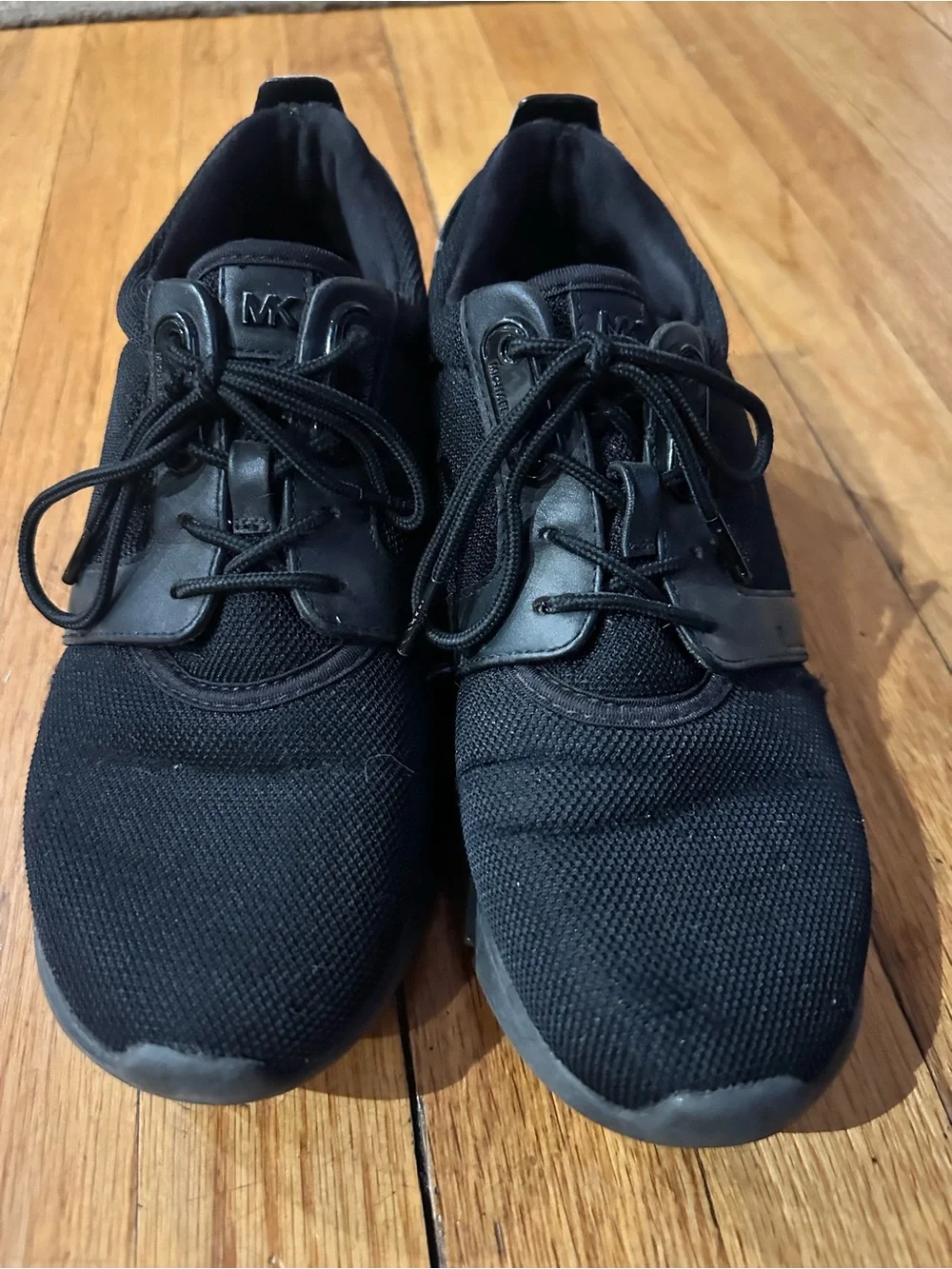 Michael Kors Black Mesh Leopard Print Sneakers Women’s Size 8